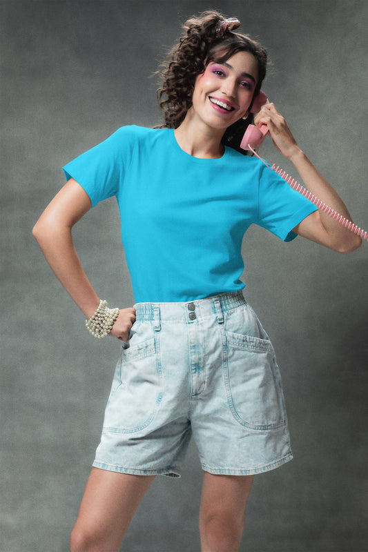 Women's Classic Fit T-Shirt - Sky Blue | The OddBall Wagon