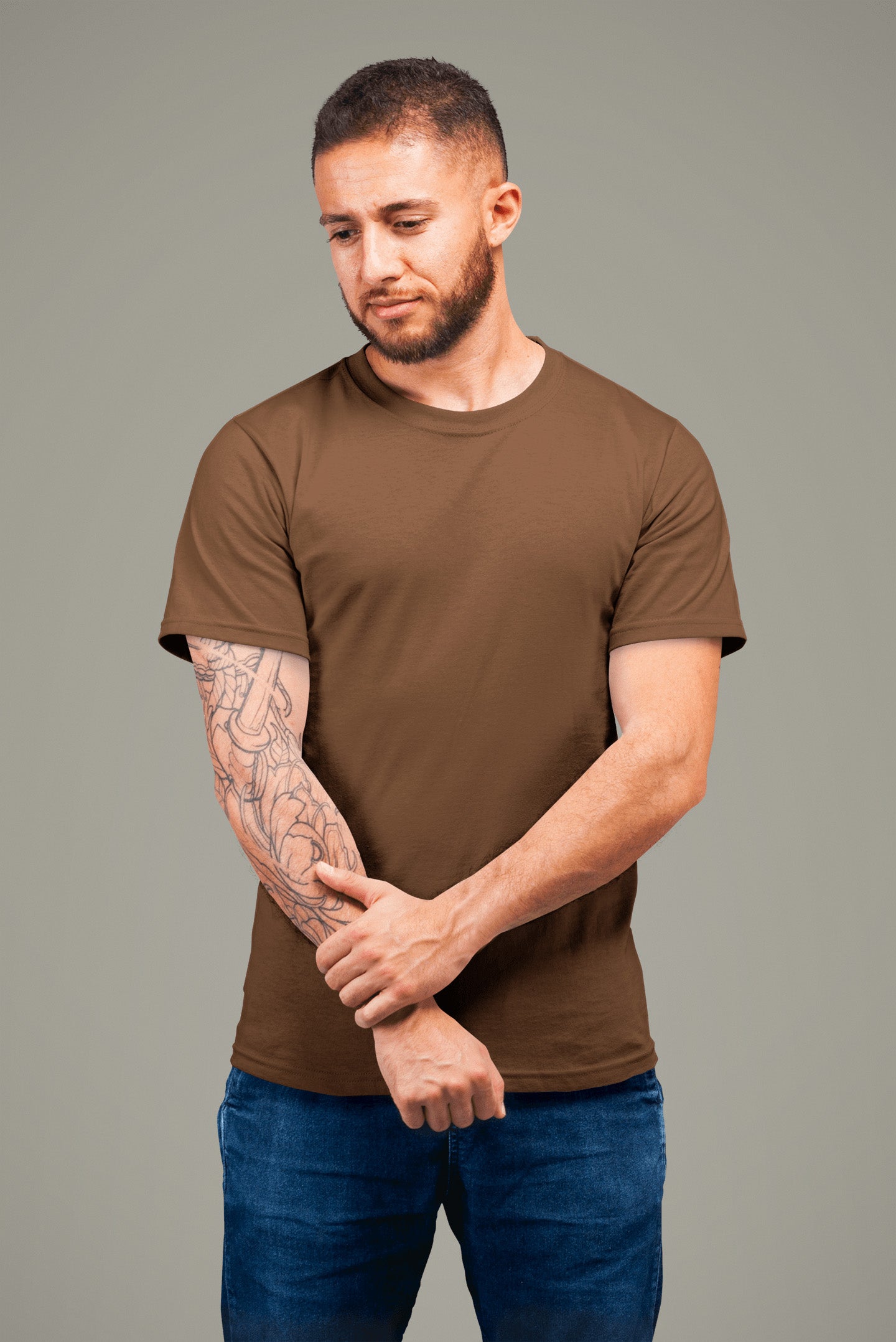 Men's Classic Fit T-Shirt - Coffee Brown | The OddBall Wagon