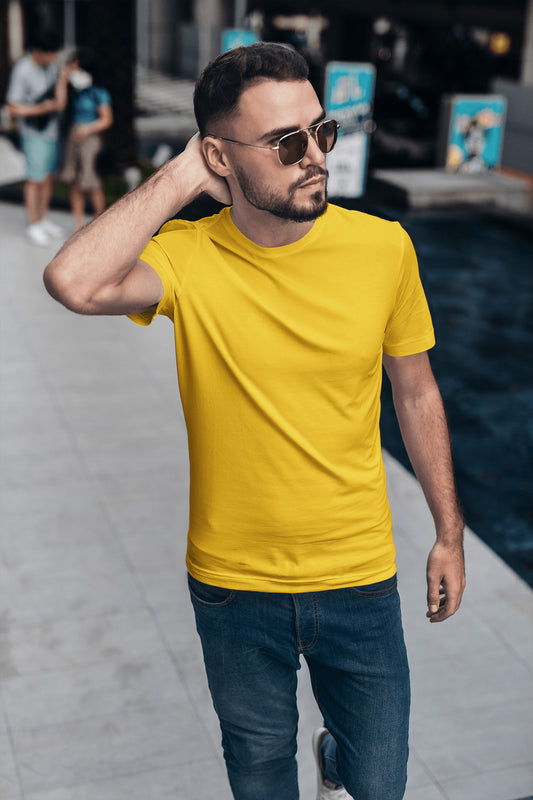 Men's Classic Fit T-Shirt - Golden Yellow | The OddBall Wagon