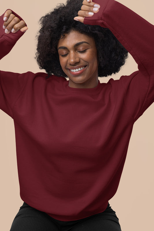 Women's Maroon Sweatshirt | The OddBall Wagon