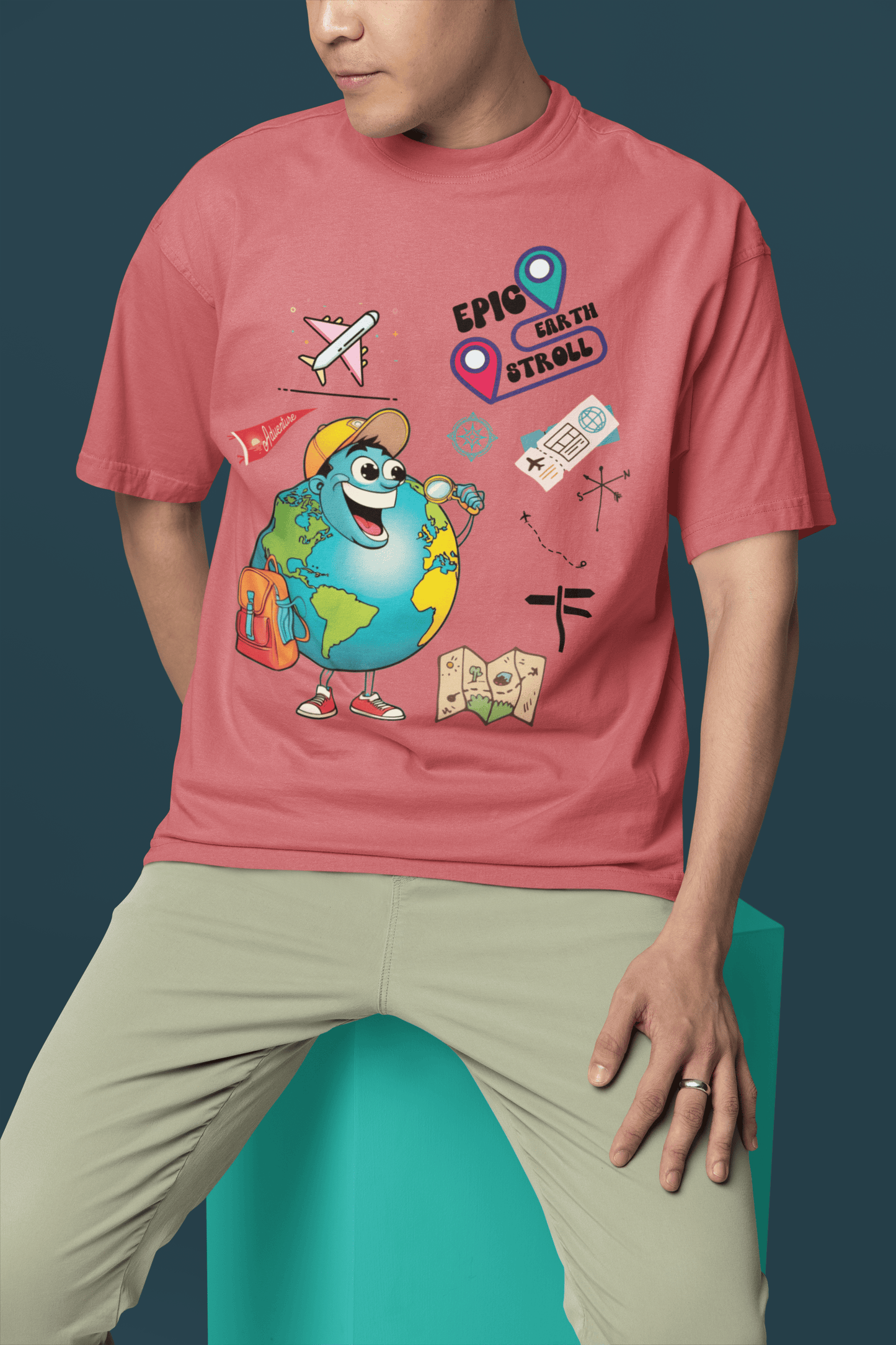 Epic Earth Stroll Oversized T-Shirt | The OddBall Wagon