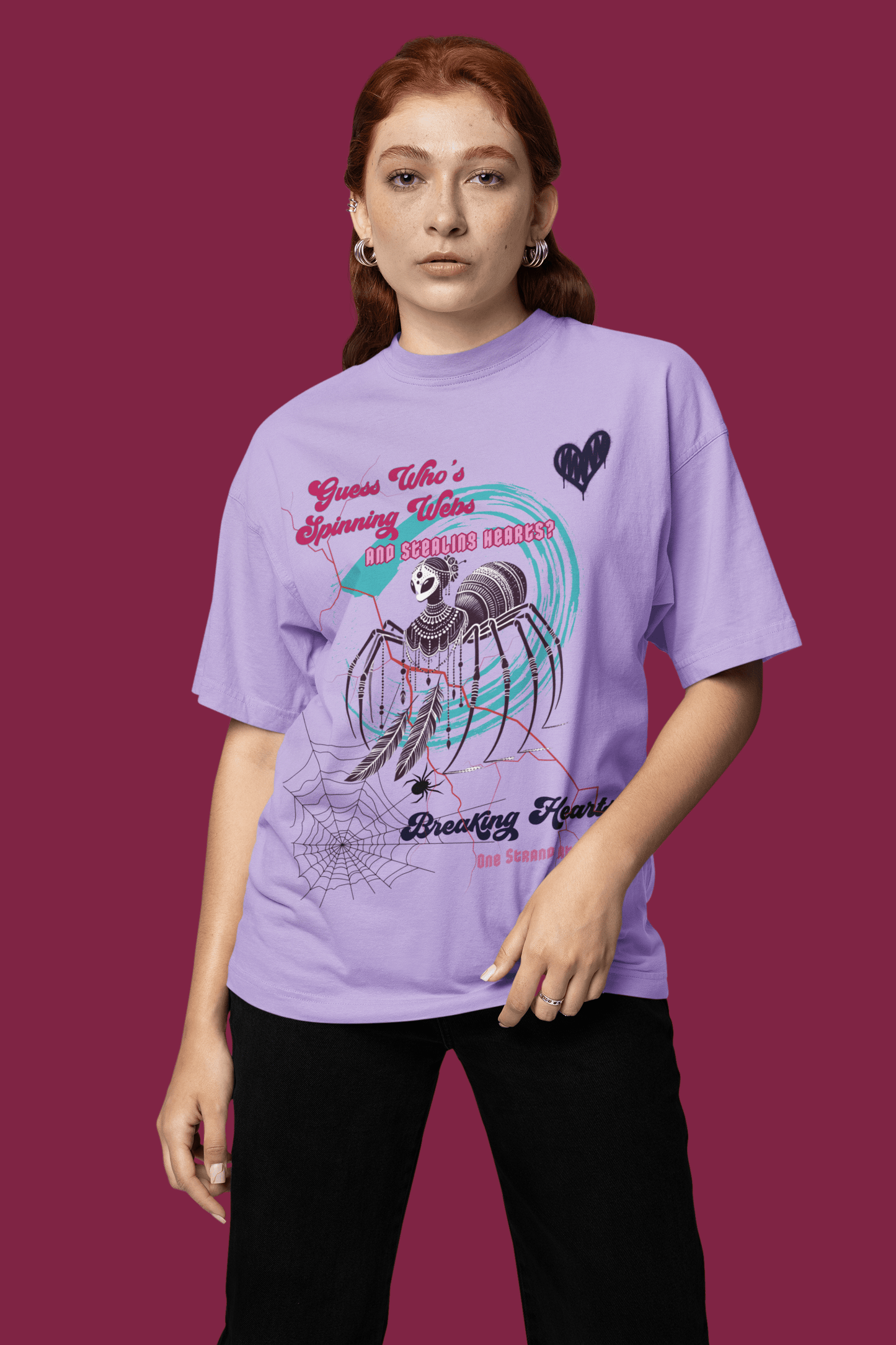 Guess Who's Spinning Webs Oversized T-Shirt | The OddBall Wagon