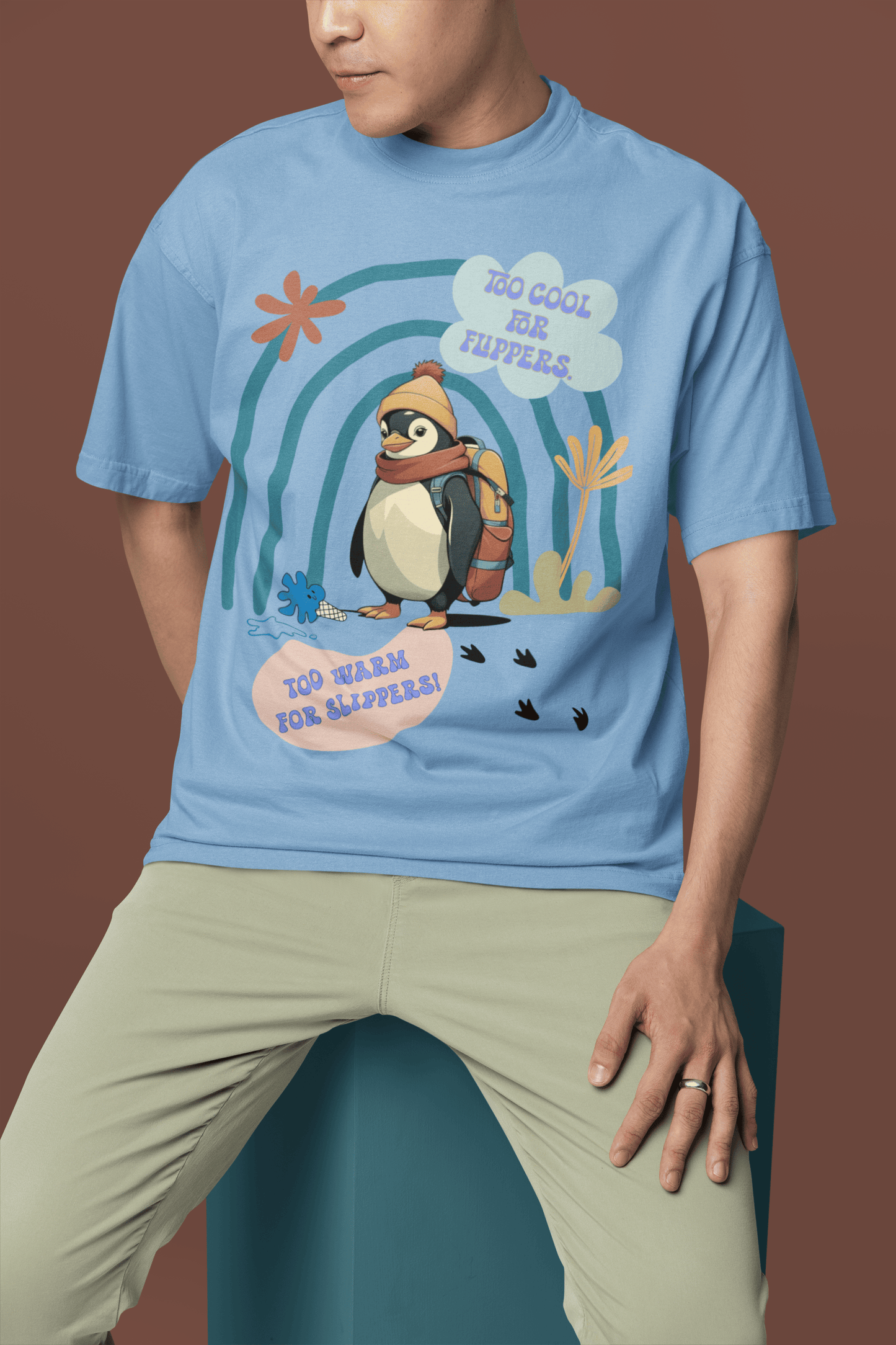 Cool Penguin Oversized T-Shirt | The OddBall Wagon