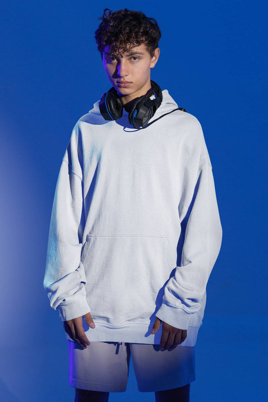 Men's Oversized White Hoodie | The OddBall Wagon