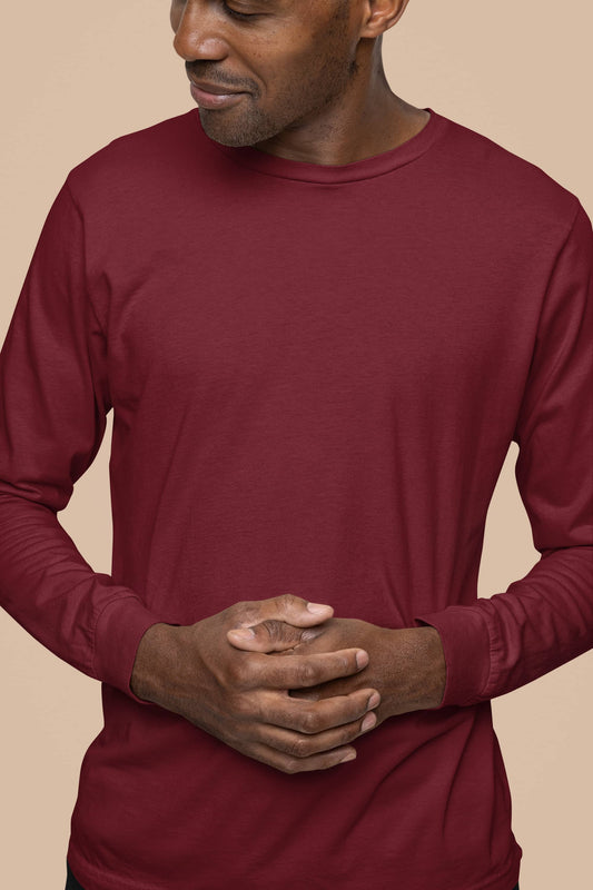 Men's Classic Maroon Full Sleeves | The OddBall Wagon