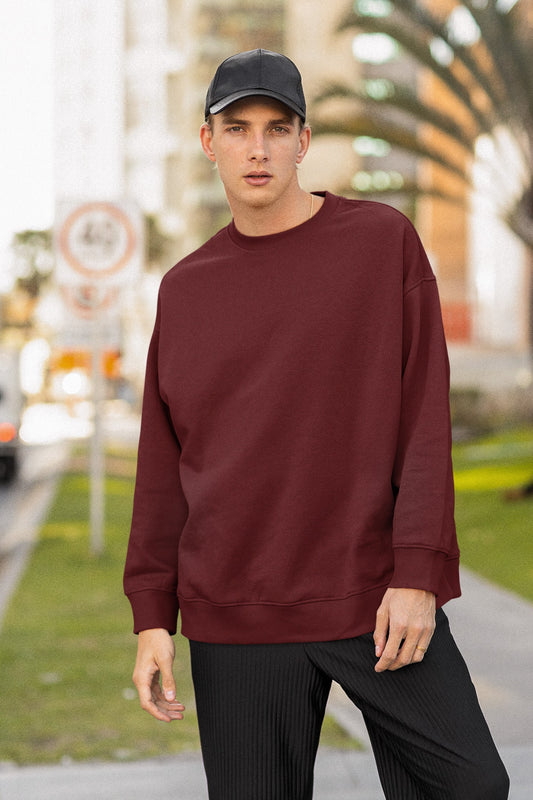 Classic Men's Maroon Sweatshirt | The OddBall Wagon