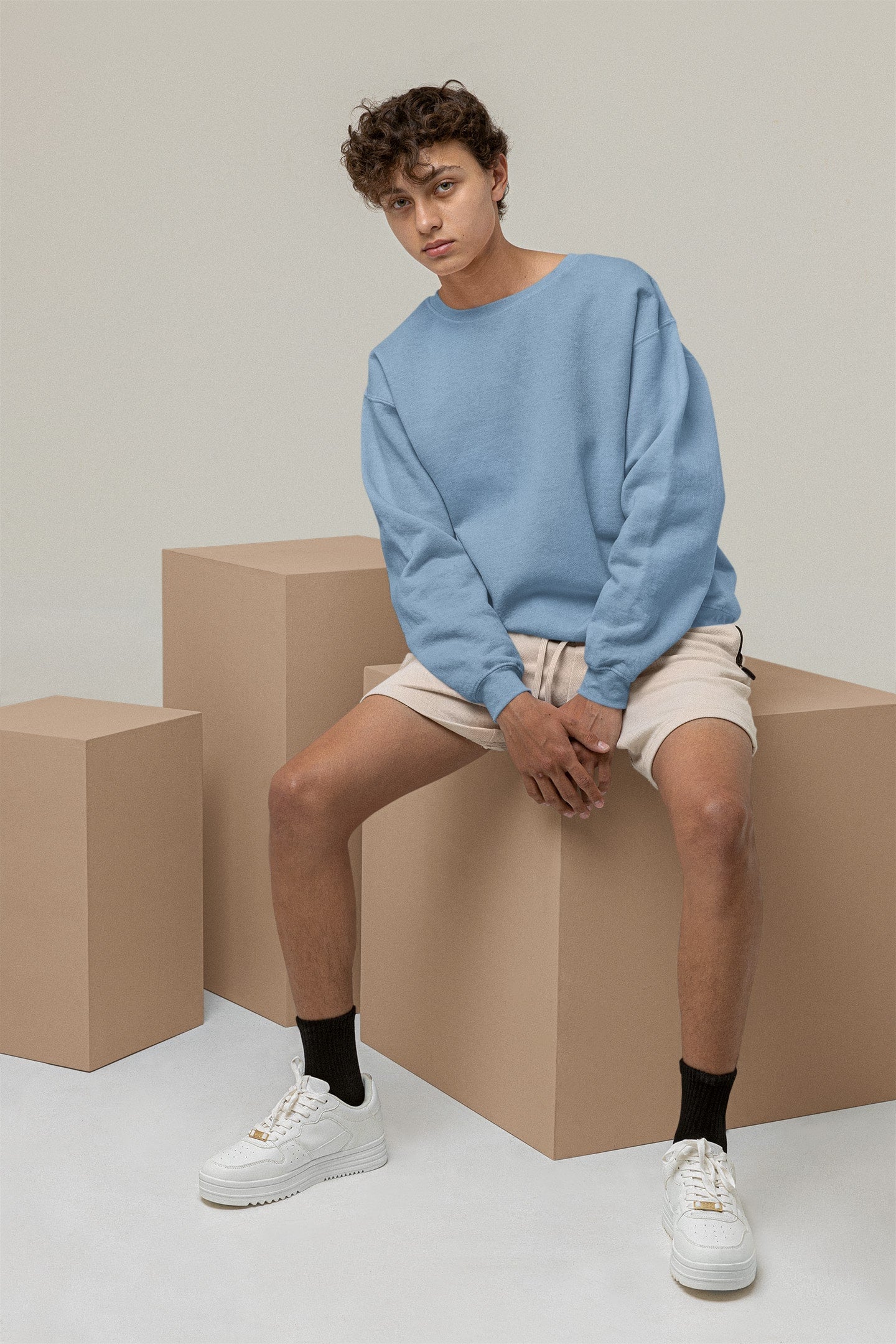 Classic Men's Baby Blue Sweatshirt | The OddBall Wagon