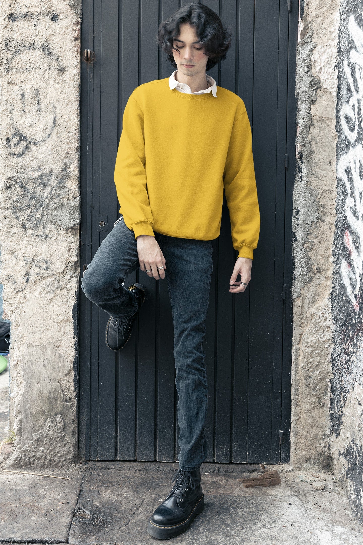 Classic Men's Golden Yellow Sweatshirt | The OddBall Wagon