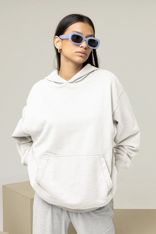 Women's Oversized White Hoodie | The OddBall Wagon