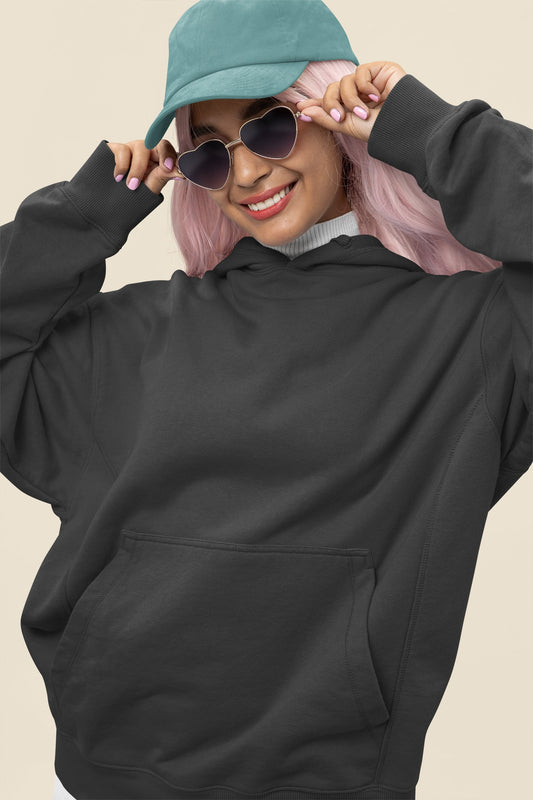 Women's Oversized Black Hoodie | The OddBall Wagon