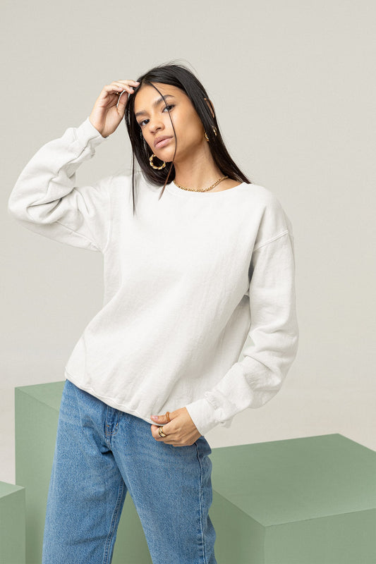 Women's White Sweatshirt | The OddBall Wagon