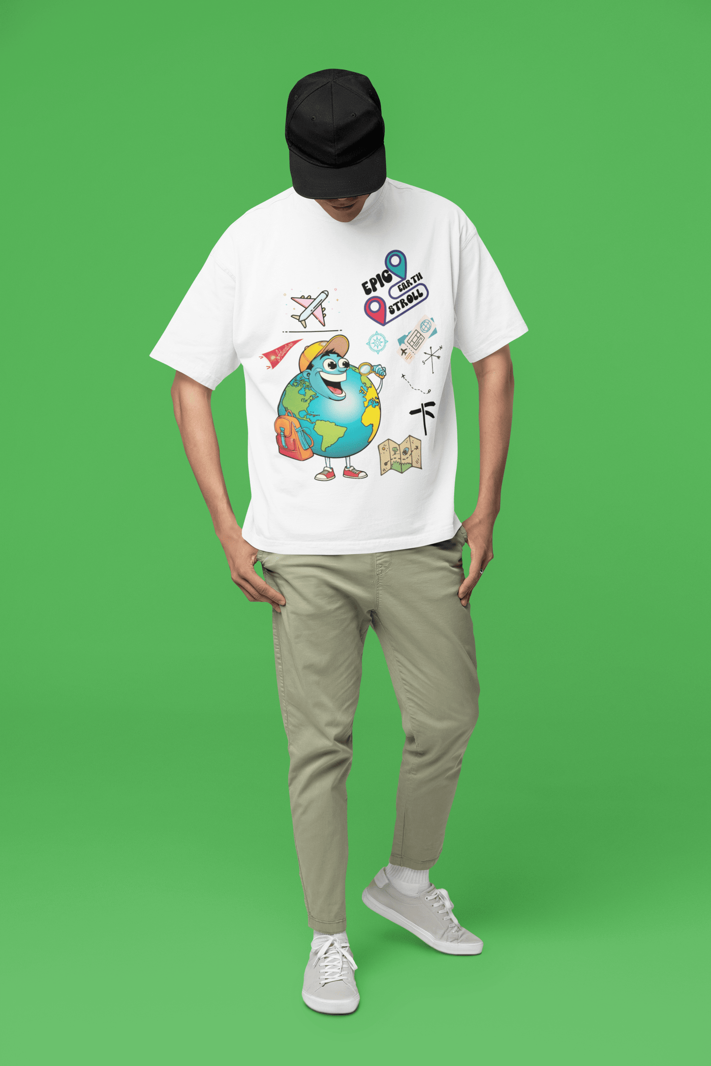 Epic Earth Stroll Oversized T-Shirt | The OddBall Wagon