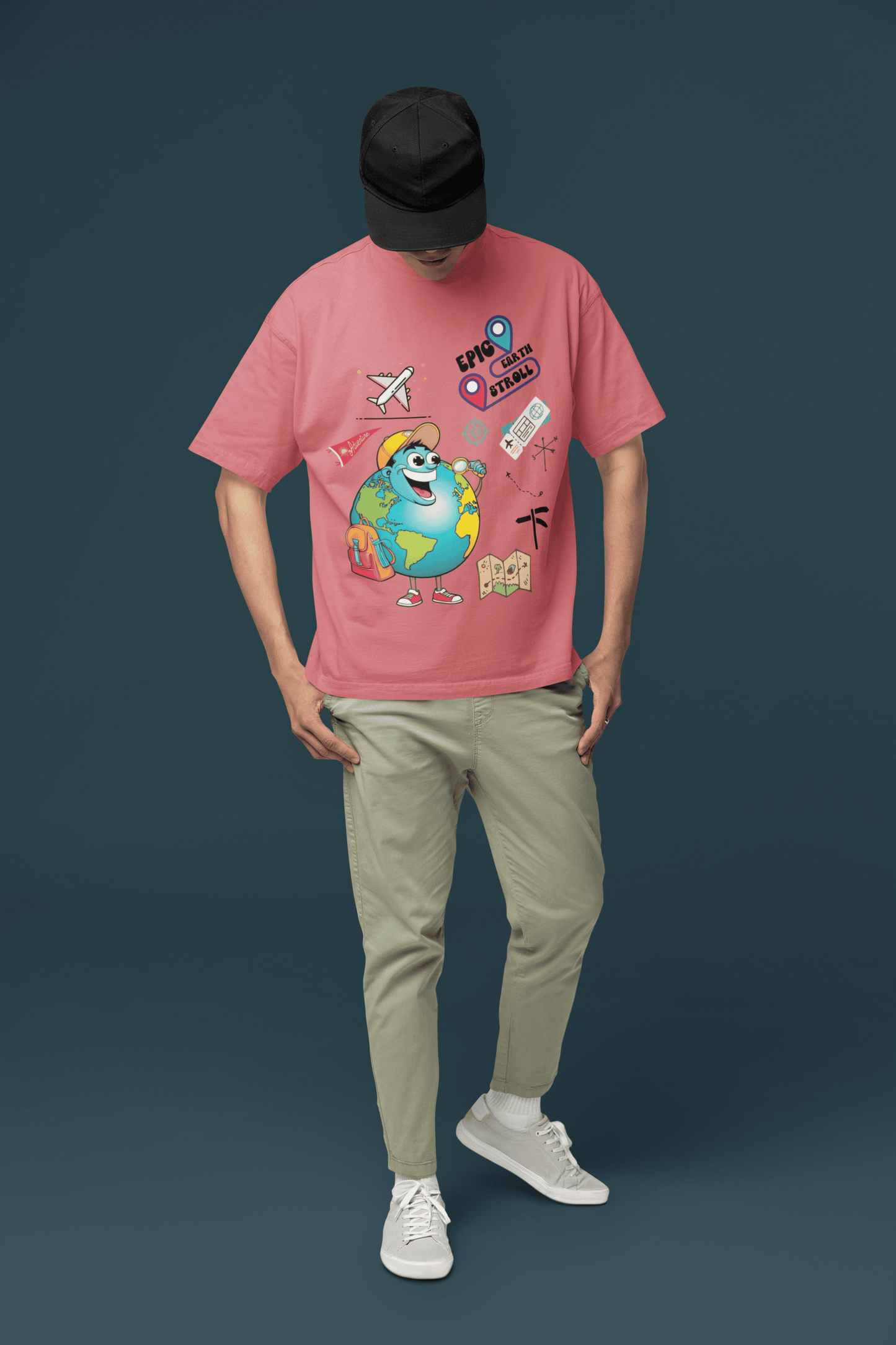 Epic Earth Stroll Oversized T-Shirt | The OddBall Wagon