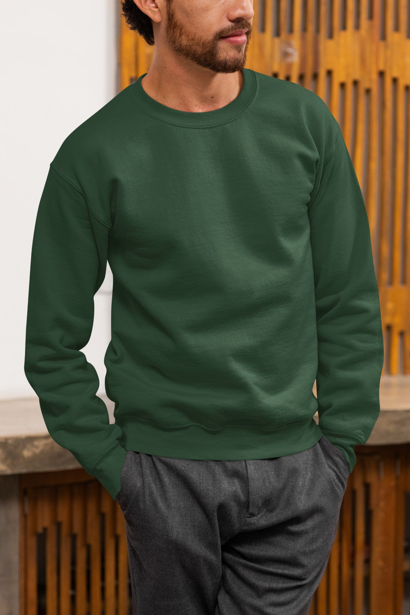 Classic Men's Olive Green Sweatshirt | The OddBall Wagon