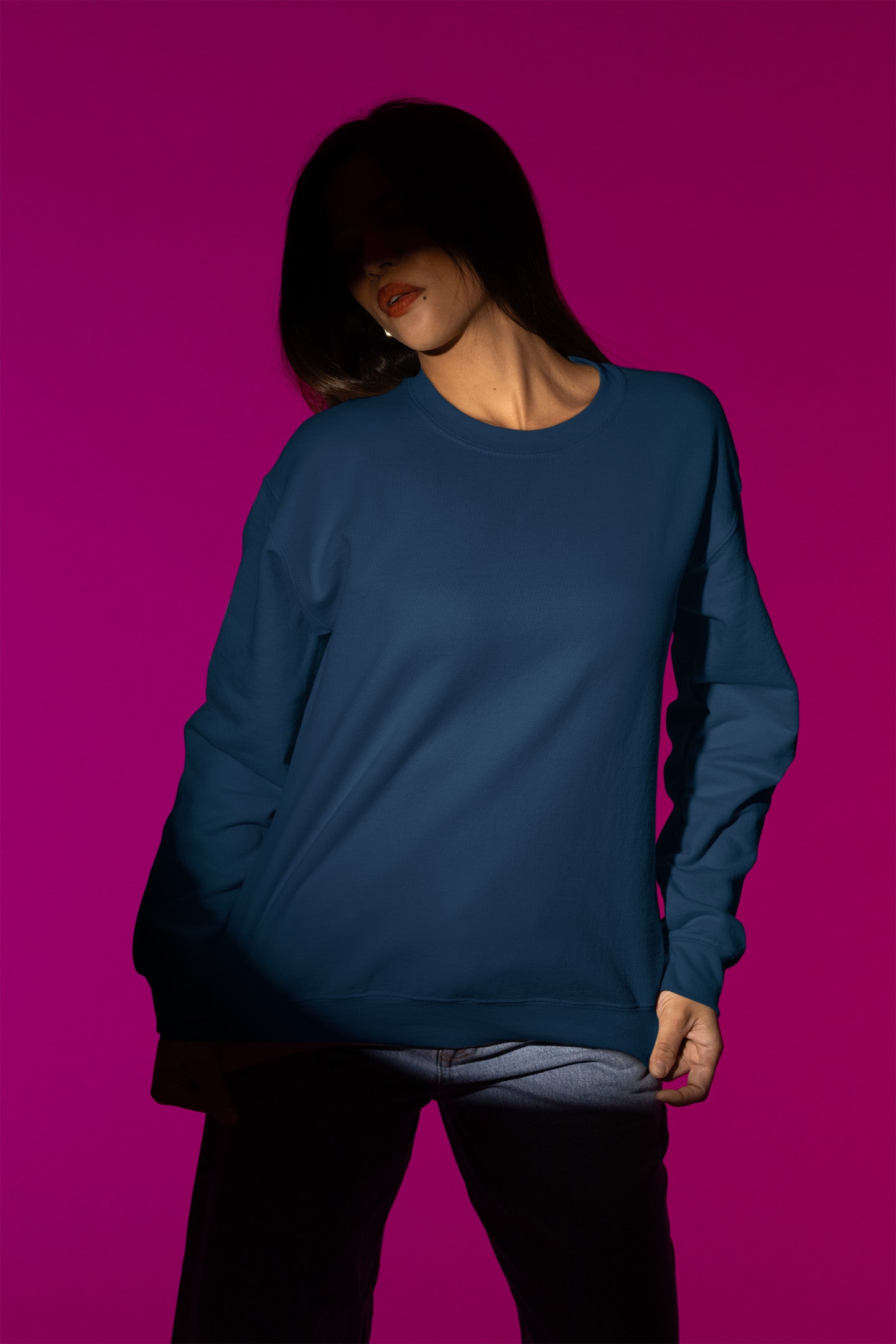 Women's Navy Blue Sweatshirt | The OddBall Wagon