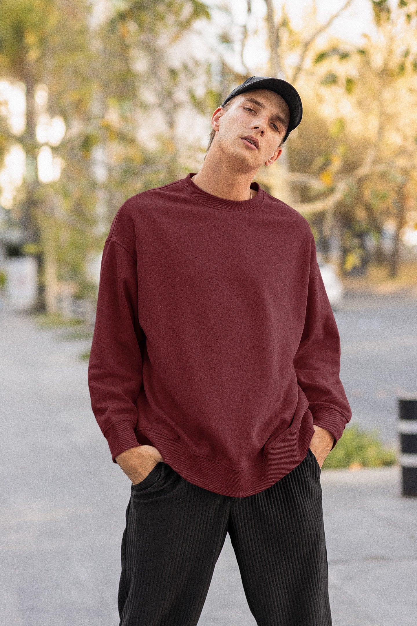 Classic Men's Maroon Sweatshirt | The OddBall Wagon