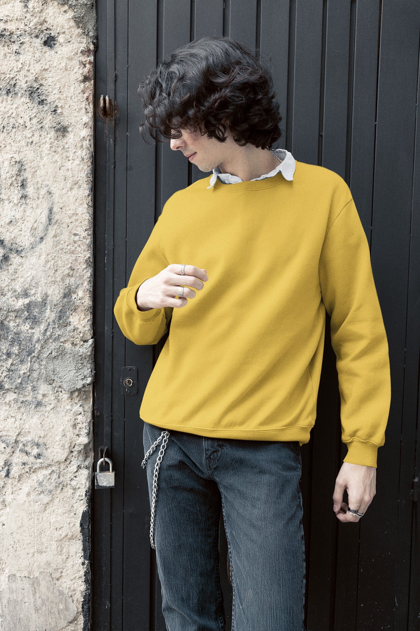 Classic Men's Golden Yellow Sweatshirt | The OddBall Wagon