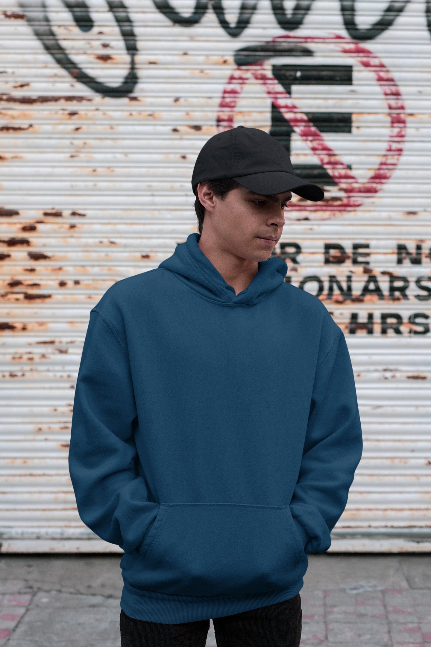 Men's Oversized Navy Blue Hoodie | The OddBall Wagon