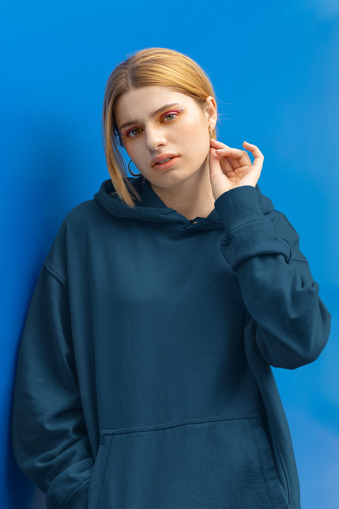 Women's Oversized Navy Blue Hoodie | The OddBall Wagon