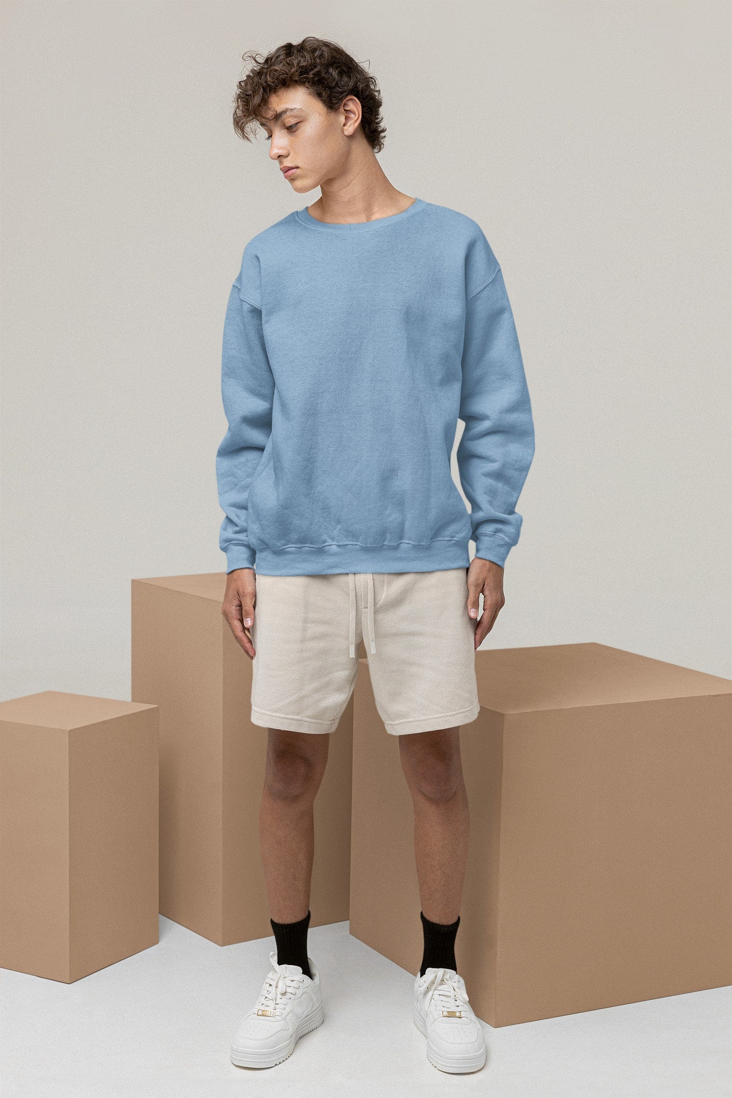 Classic Men's Baby Blue Sweatshirt | The OddBall Wagon