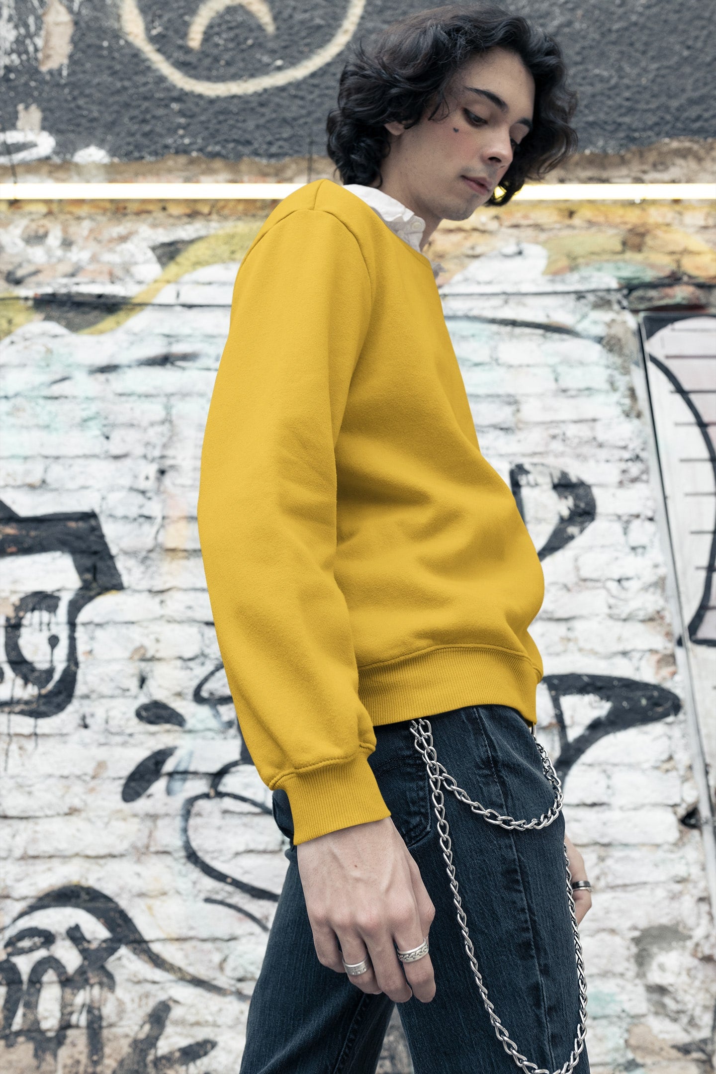 Classic Men's Golden Yellow Sweatshirt | The OddBall Wagon