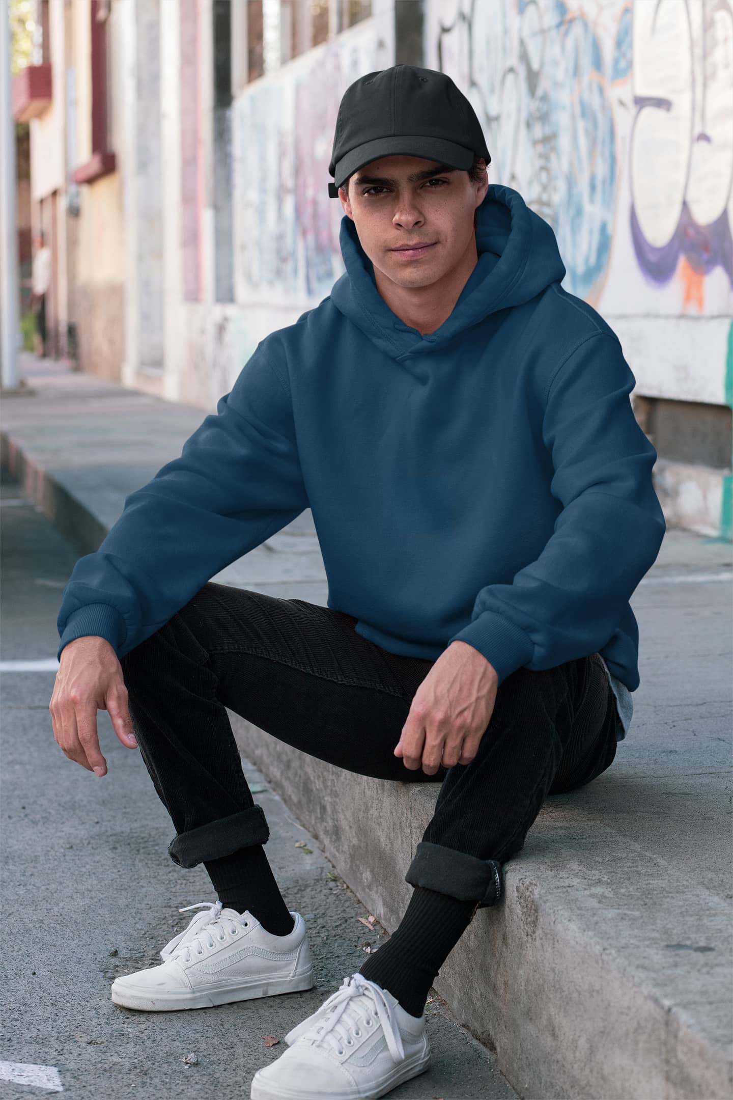 Men's Oversized Navy Blue Hoodie | The OddBall Wagon