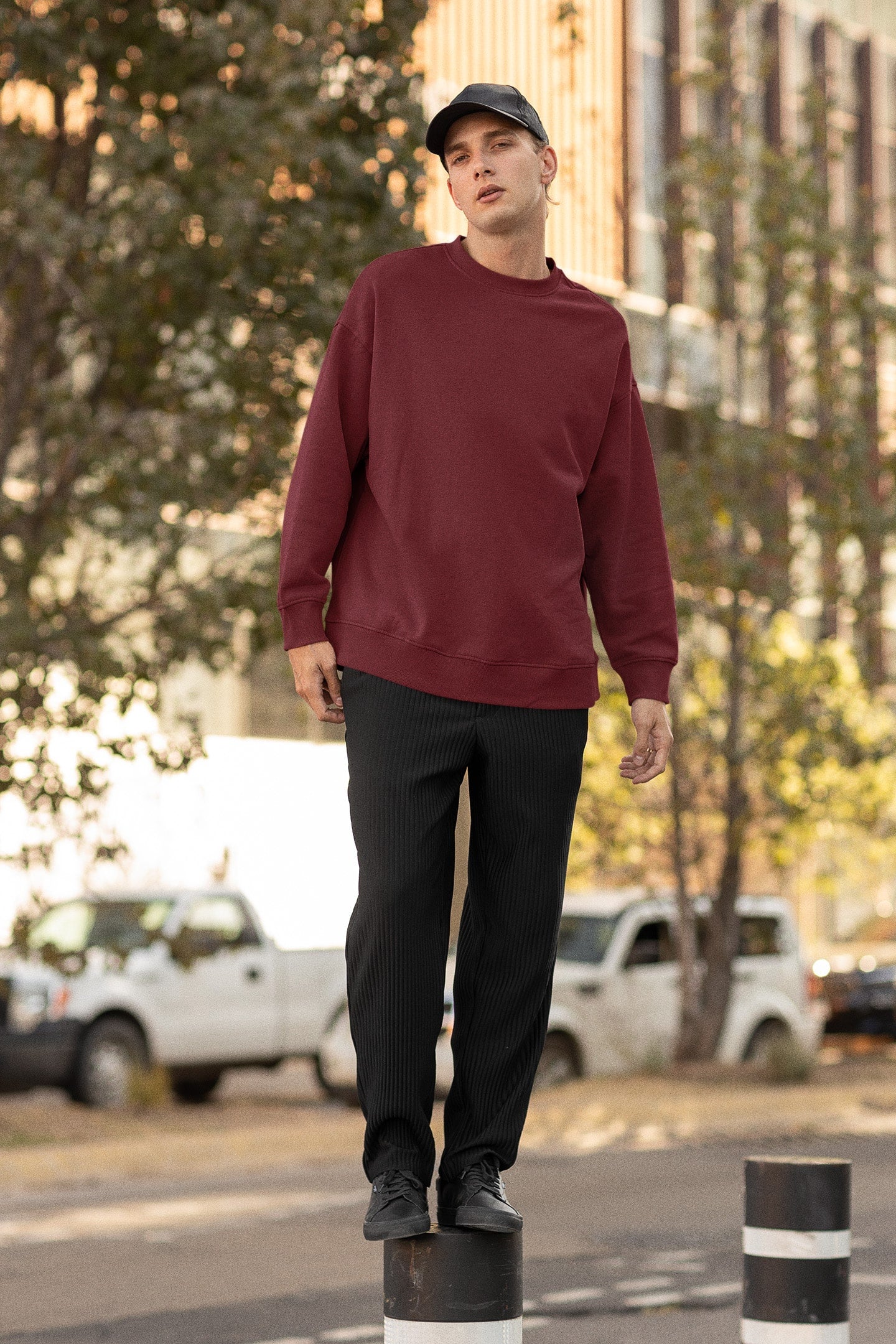 Classic Men's Maroon Sweatshirt | The OddBall Wagon