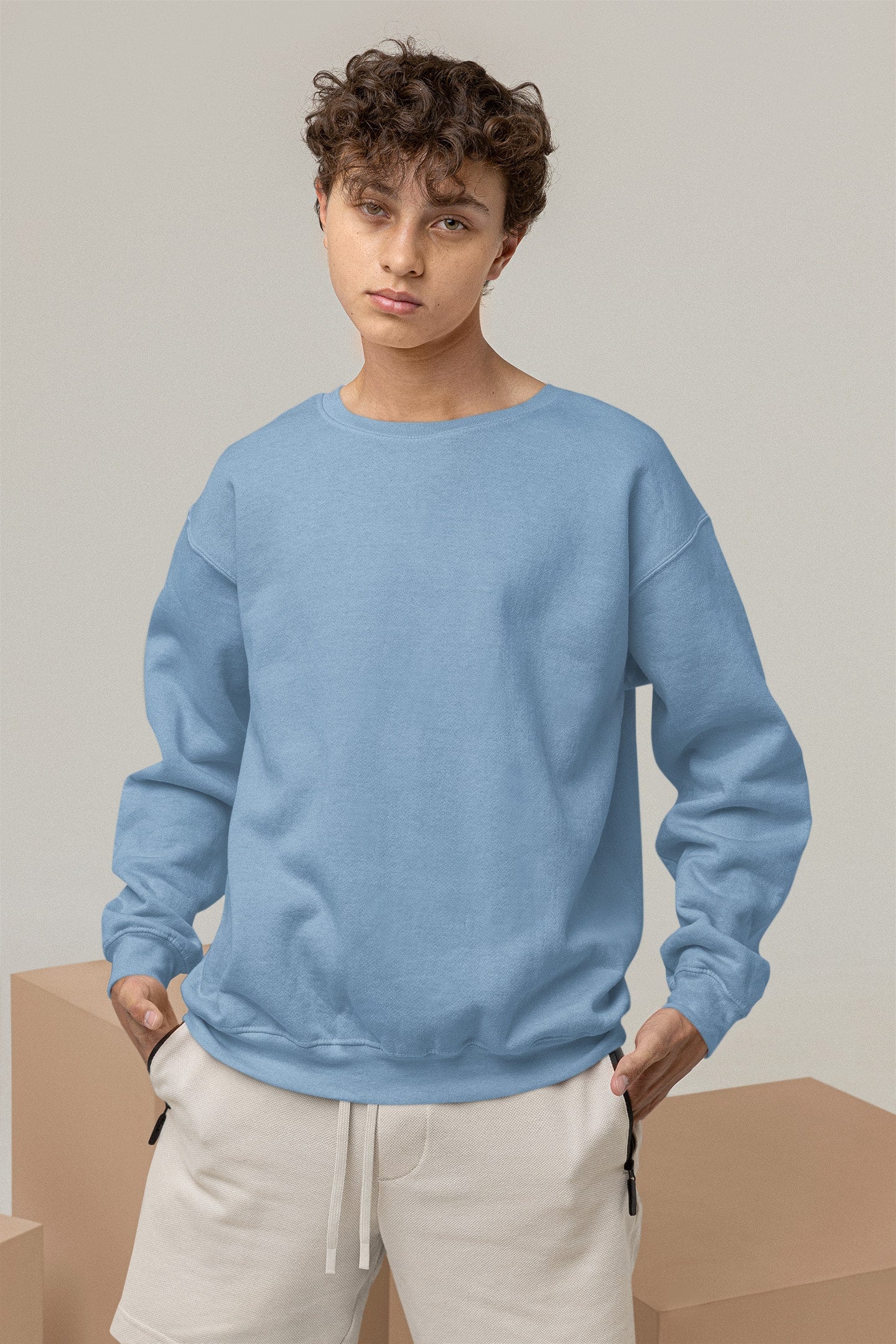 Classic Men's Baby Blue Sweatshirt | The OddBall Wagon