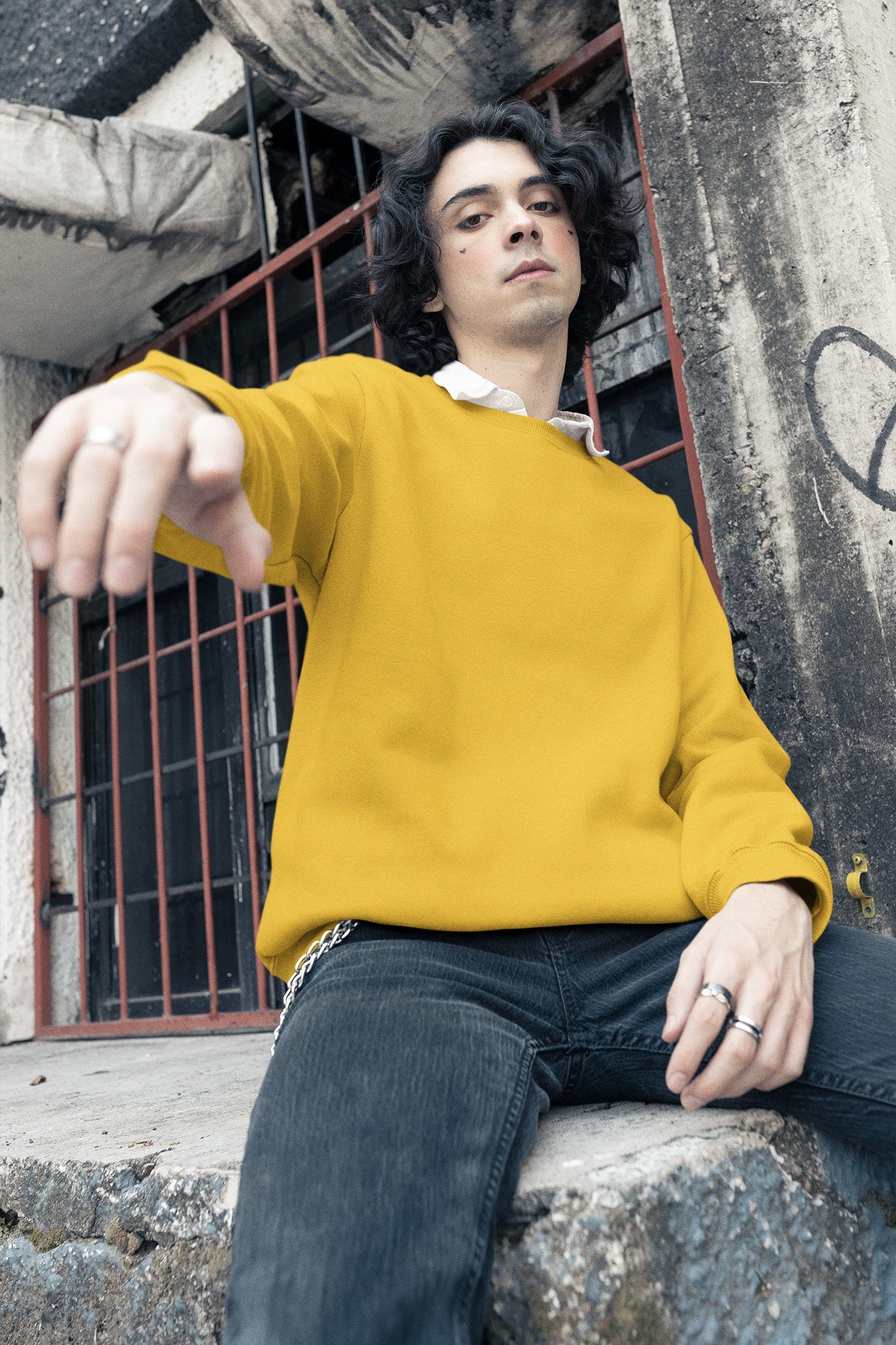 Classic Men's Golden Yellow Sweatshirt | The OddBall Wagon