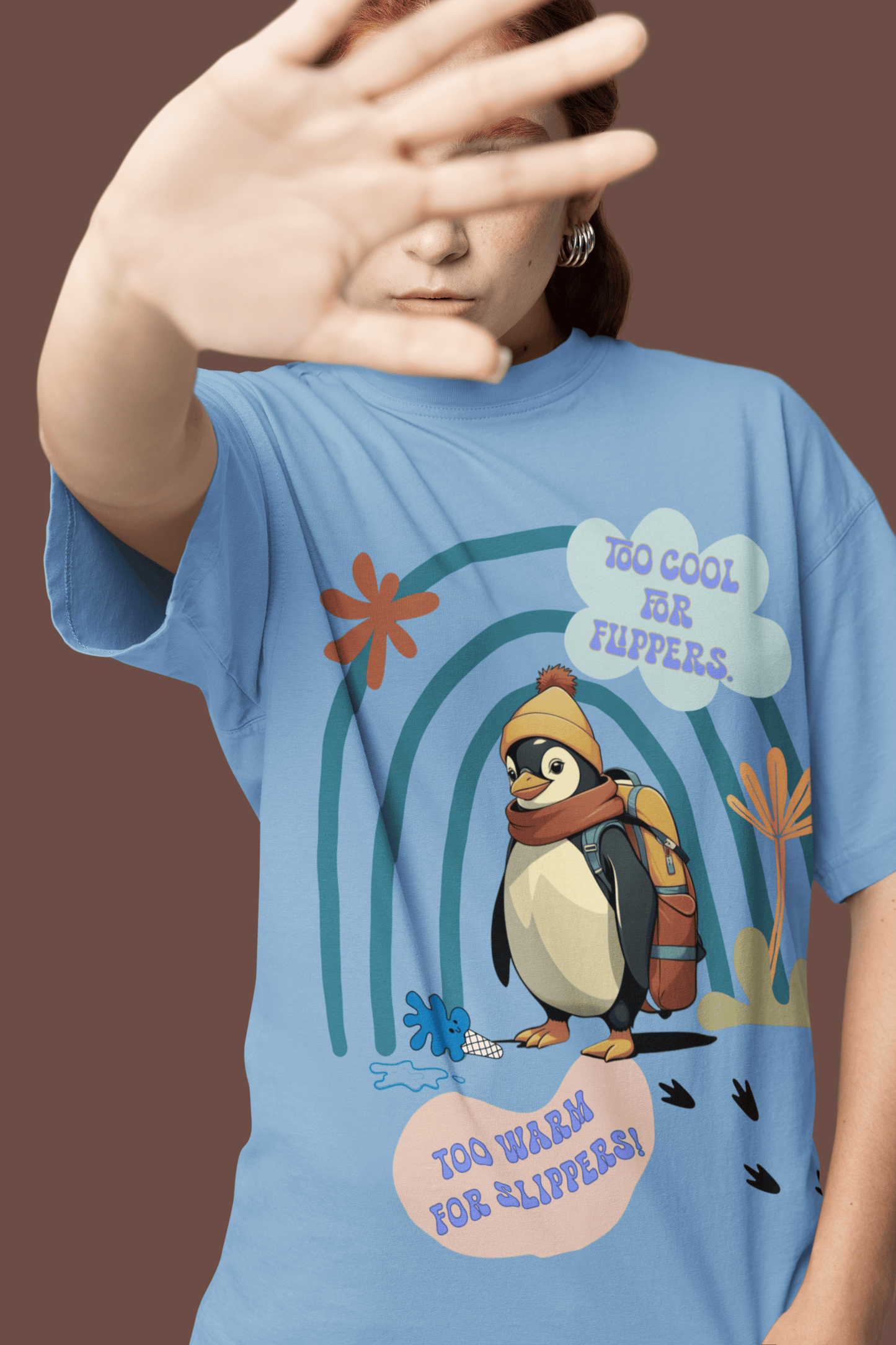 Cool Penguin Oversized T-Shirt | The OddBall Wagon