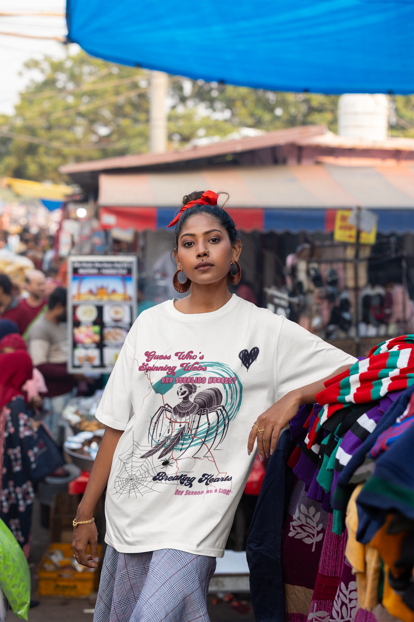 Guess Who's Spinning Webs Oversized T-Shirt | The OddBall Wagon