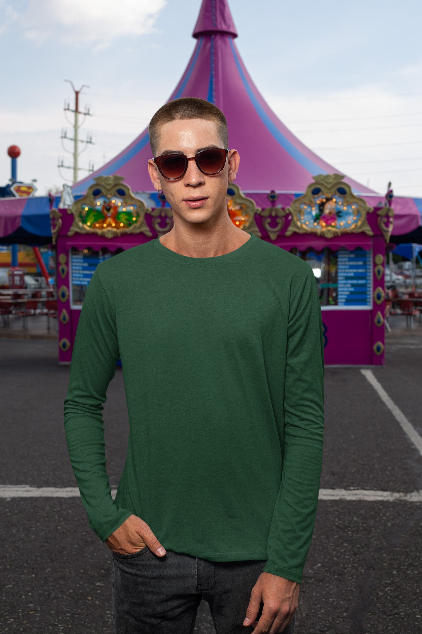 Men's Classic Olive Green Full Sleeves | The OddBall Wagon