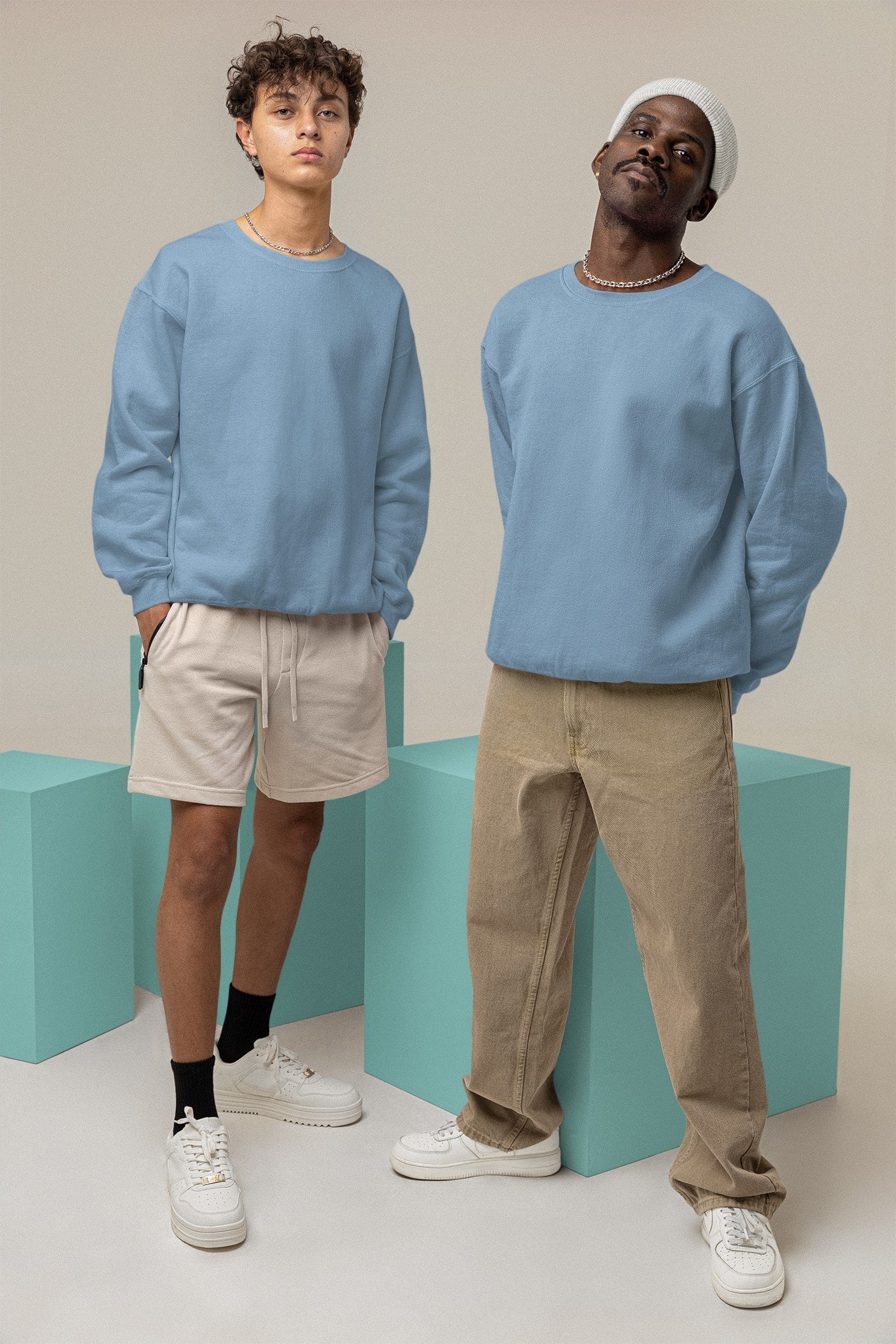 Classic Men's Baby Blue Sweatshirt | The OddBall Wagon