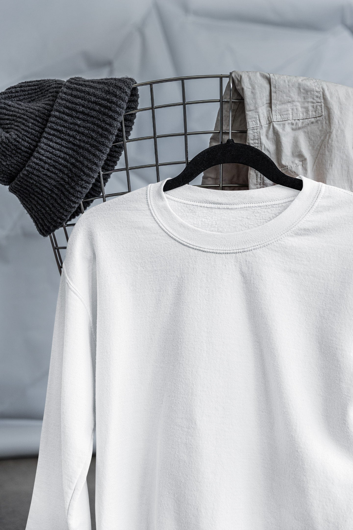 Classic Men's White Sweatshirt | The OddBall Wagon