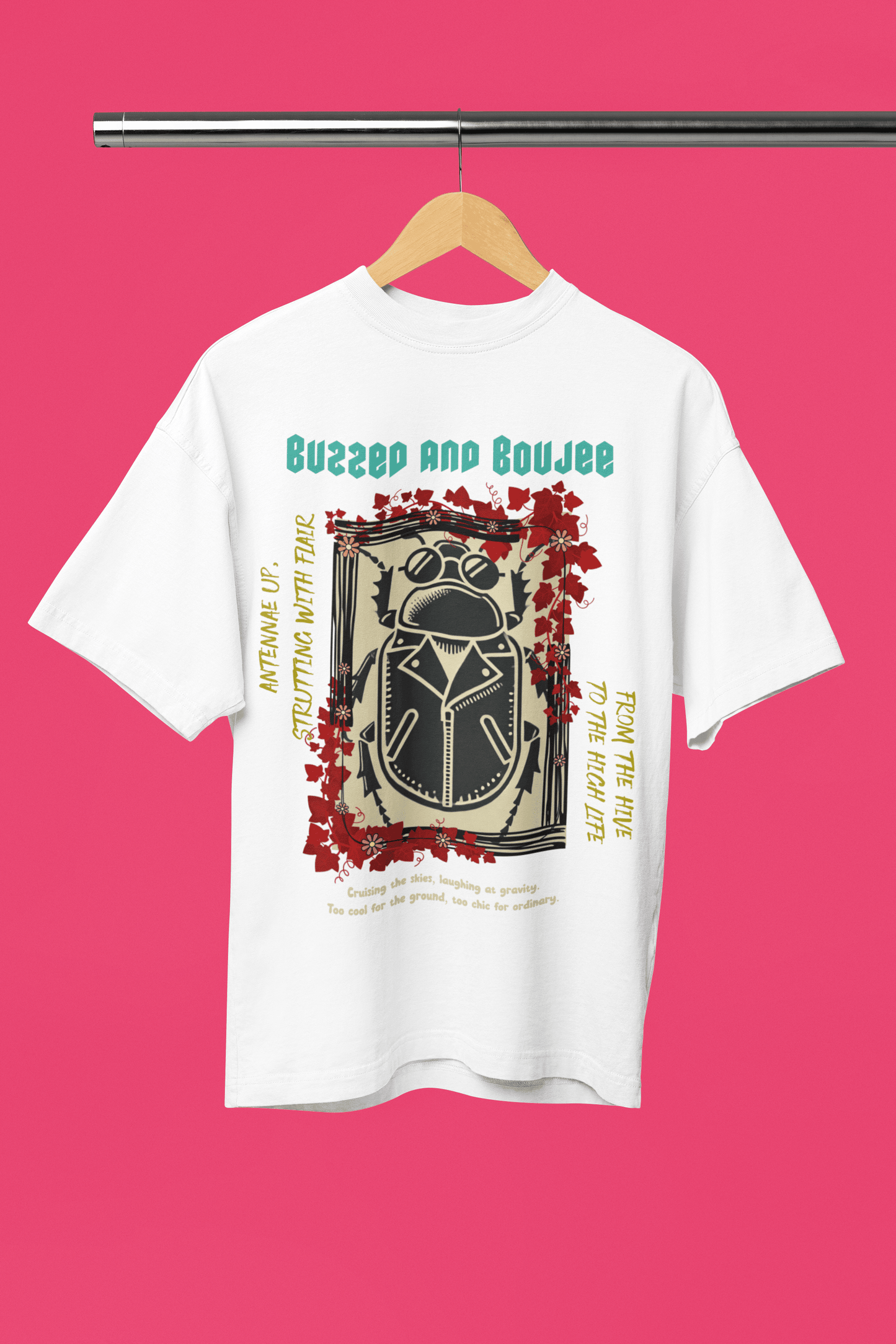 Buzzed and Boujee Oversized T-Shirt | The OddBall Wagon