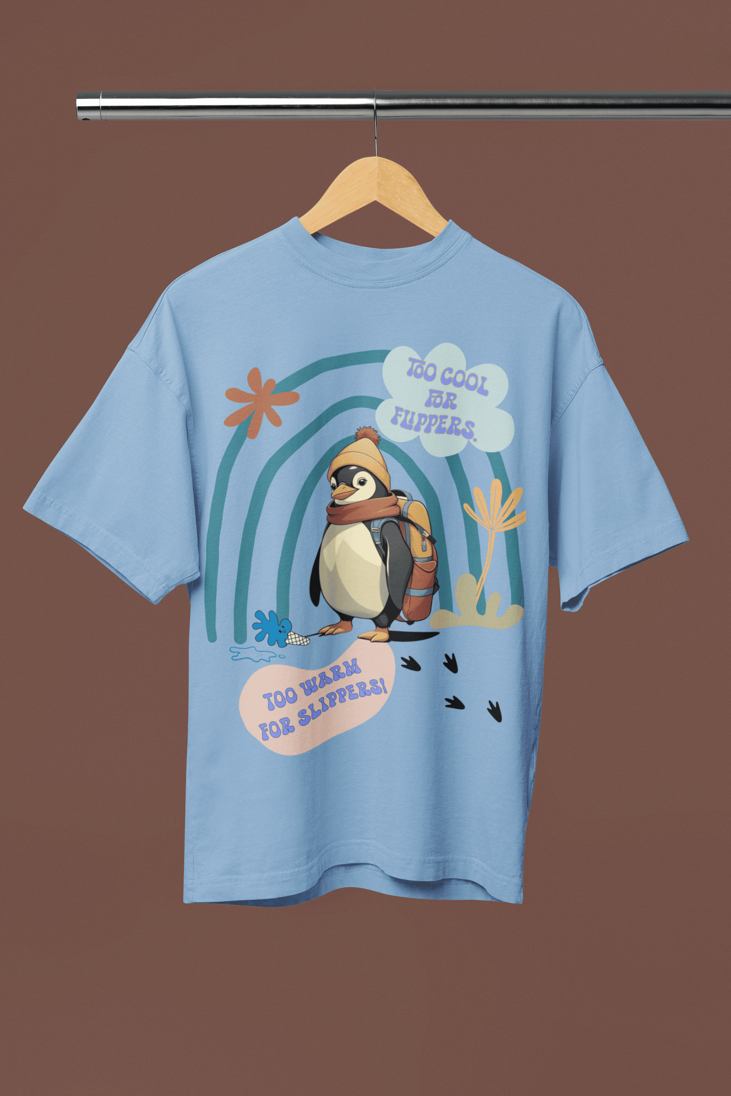 Cool Penguin Oversized T-Shirt | The OddBall Wagon