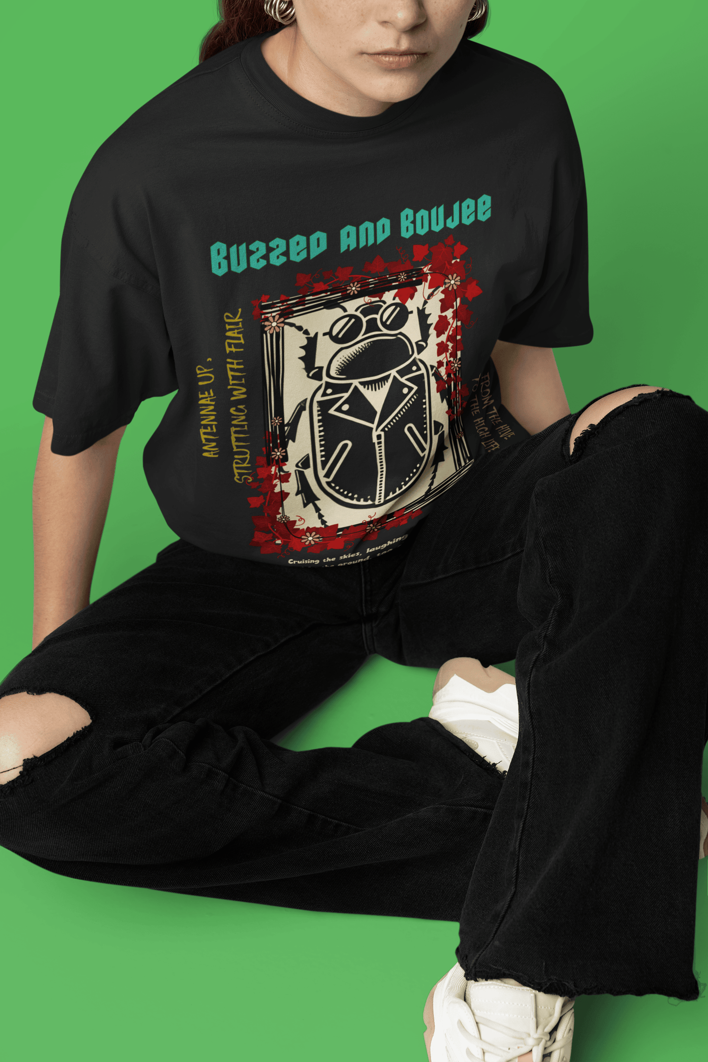 Buzzed and Boujee Oversized T-Shirt | The OddBall Wagon