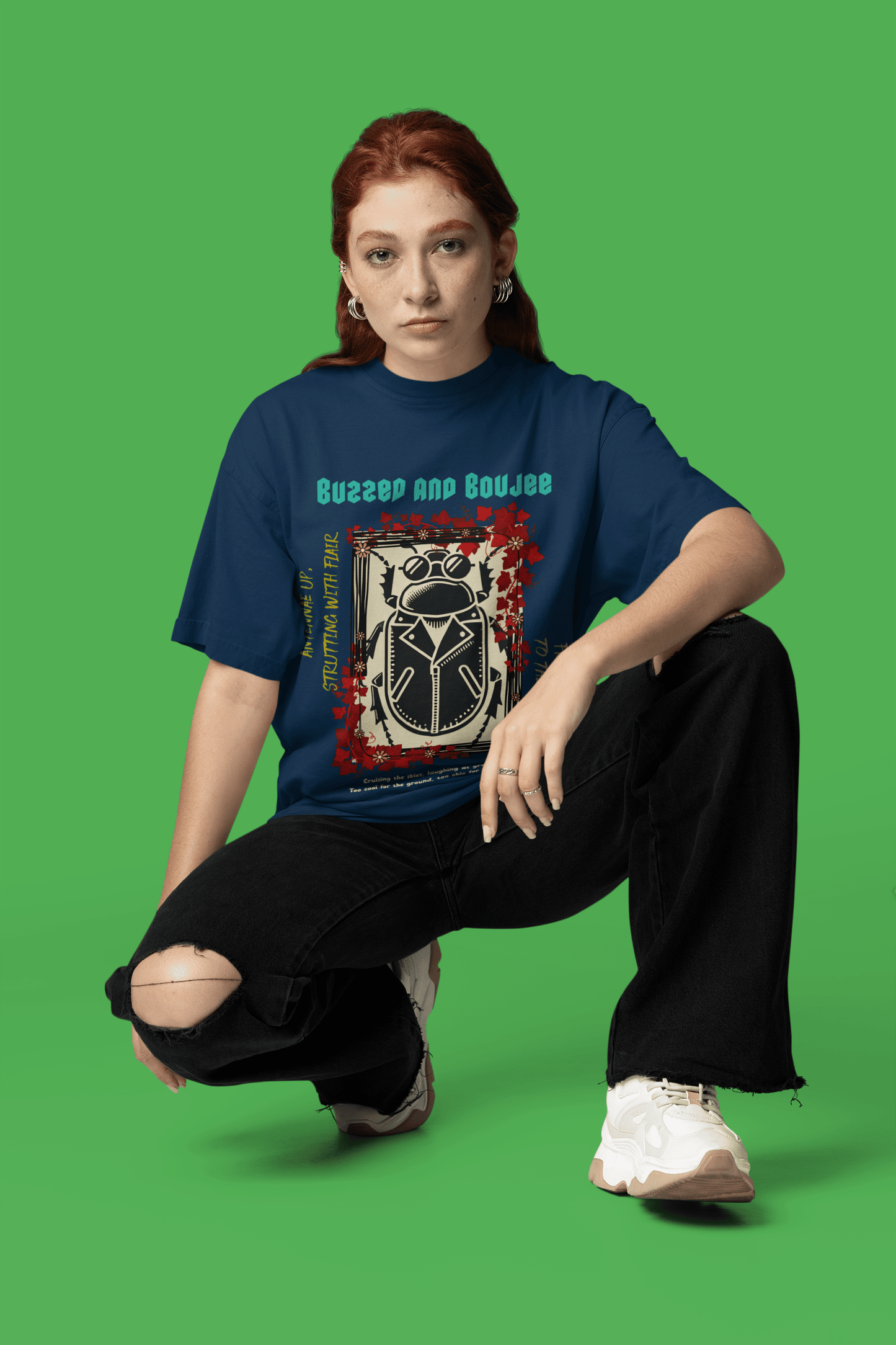 Buzzed and Boujee Oversized T-Shirt | The OddBall Wagon