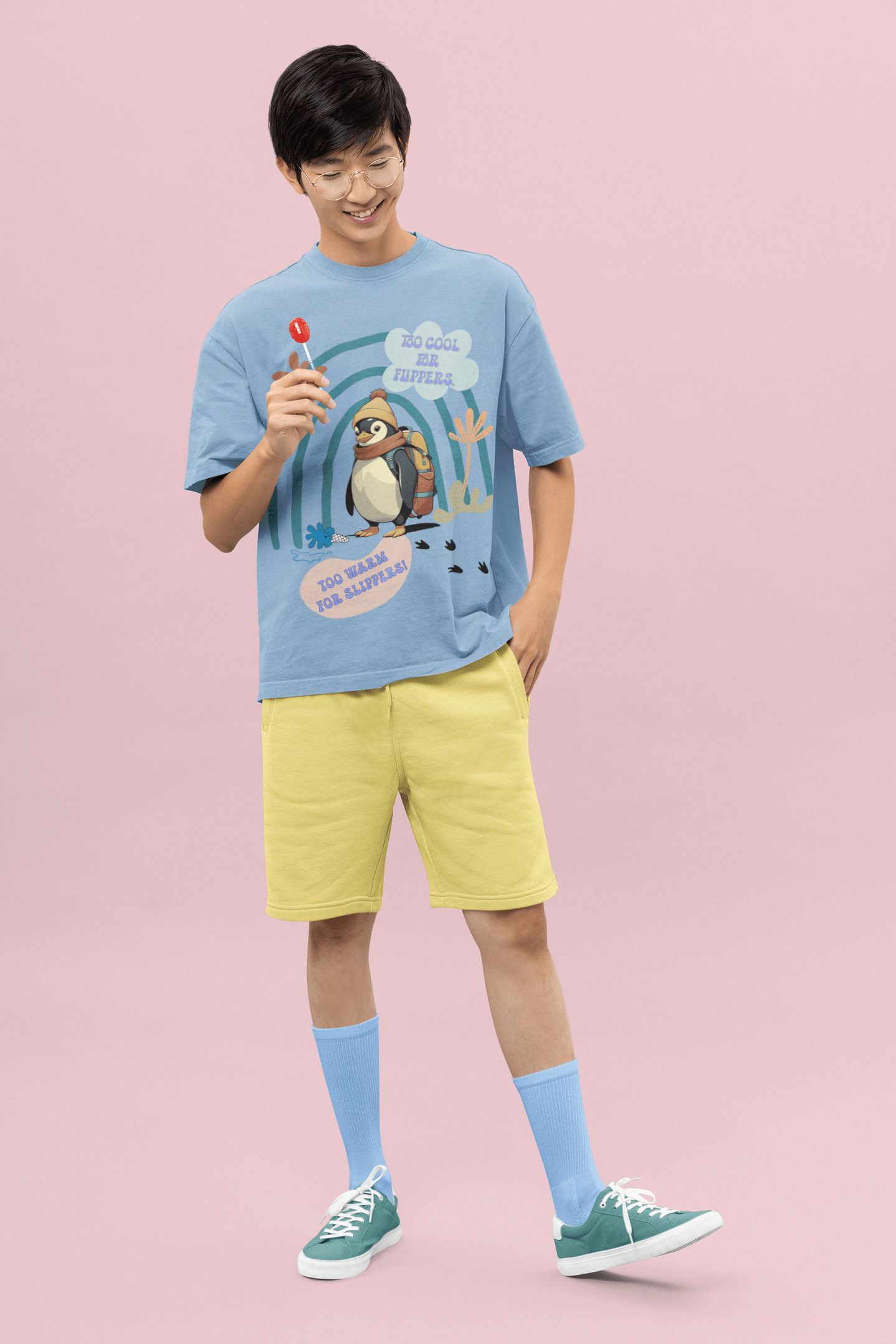 Cool Penguin Oversized T-Shirt | The OddBall Wagon