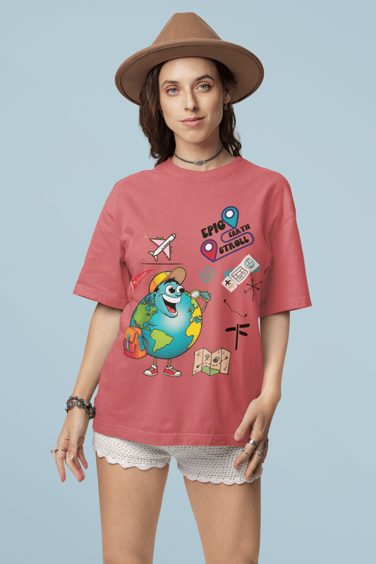 Epic Earth Stroll Oversized T-Shirt | The OddBall Wagon