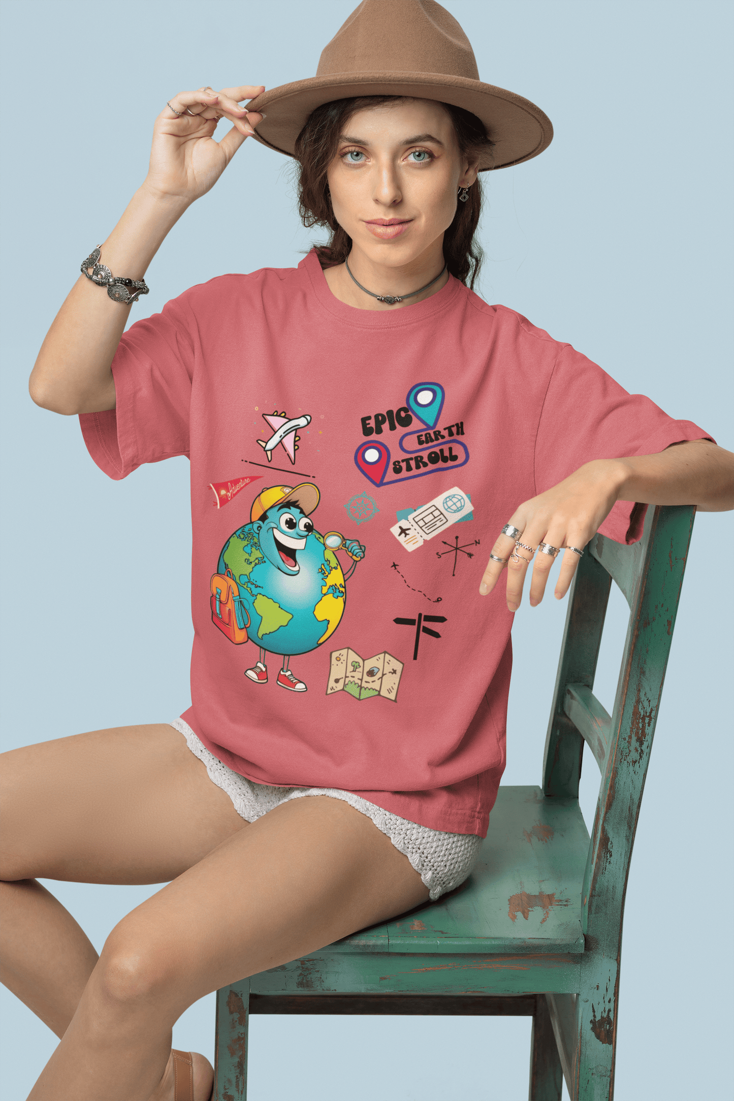 Epic Earth Stroll Oversized T-Shirt | The OddBall Wagon